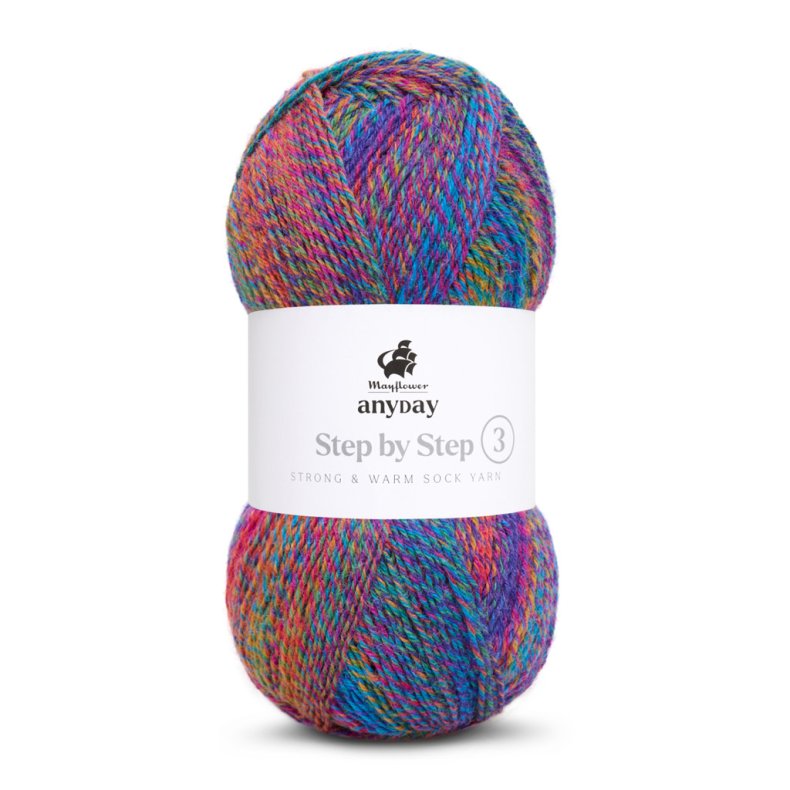 Strmpegarn multi lilla 100 g /420 m