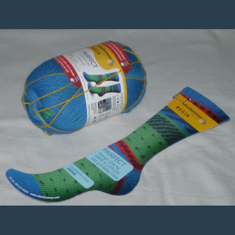 Schachenmayr Regia Pairfect Arne&carlos 4 tr�de bl�/gr�n