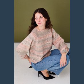 Opskrift Rigmor raglanbluse m drejet rib