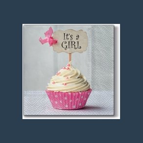 serviet pink copcake girl 33x33 cm 20 stk.