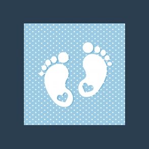 serviet little feet bl 33x33 cm